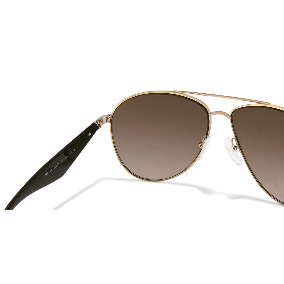 BRANDED Gold Full Rim Aviator left side