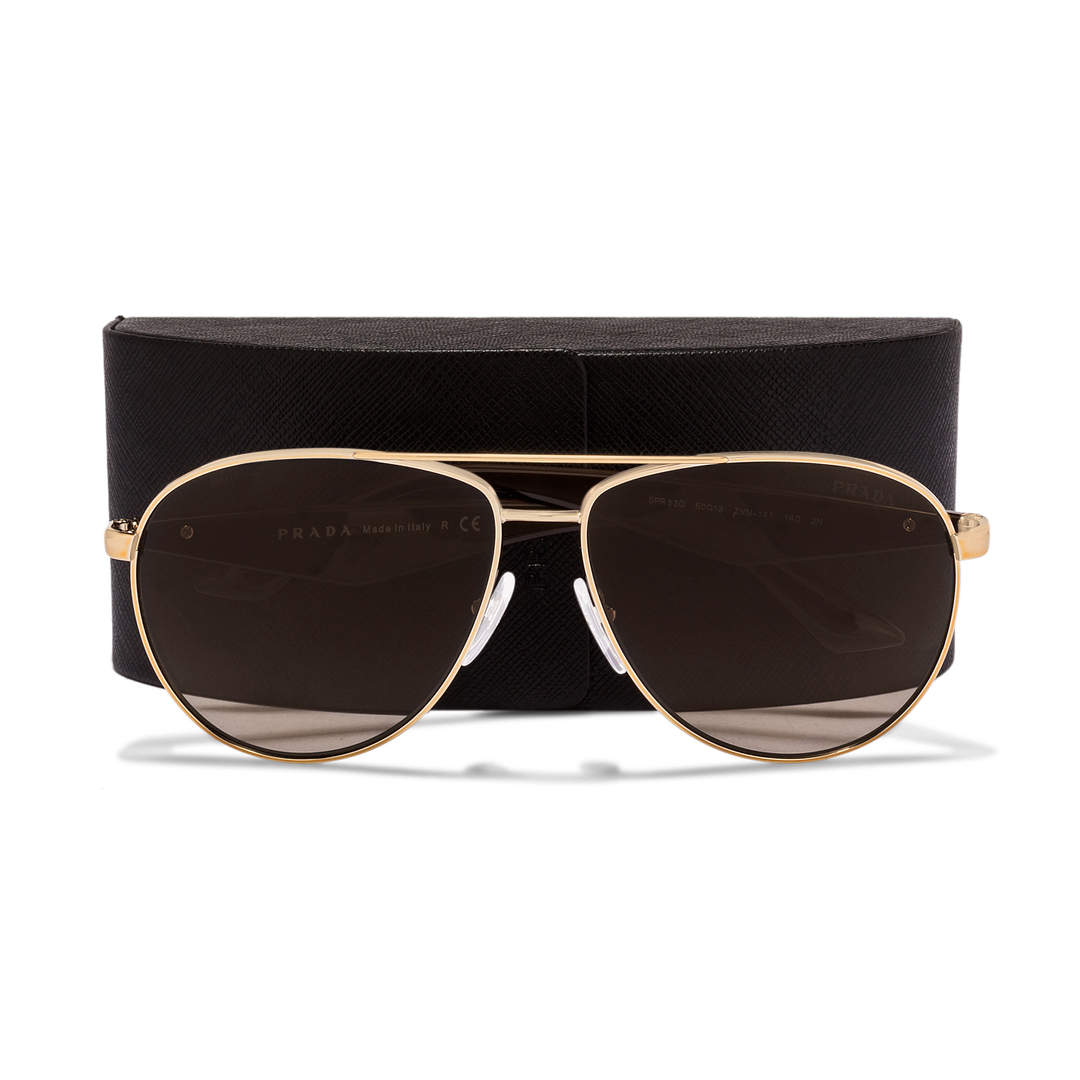 BRANDED Gold Full Rim Aviator right side