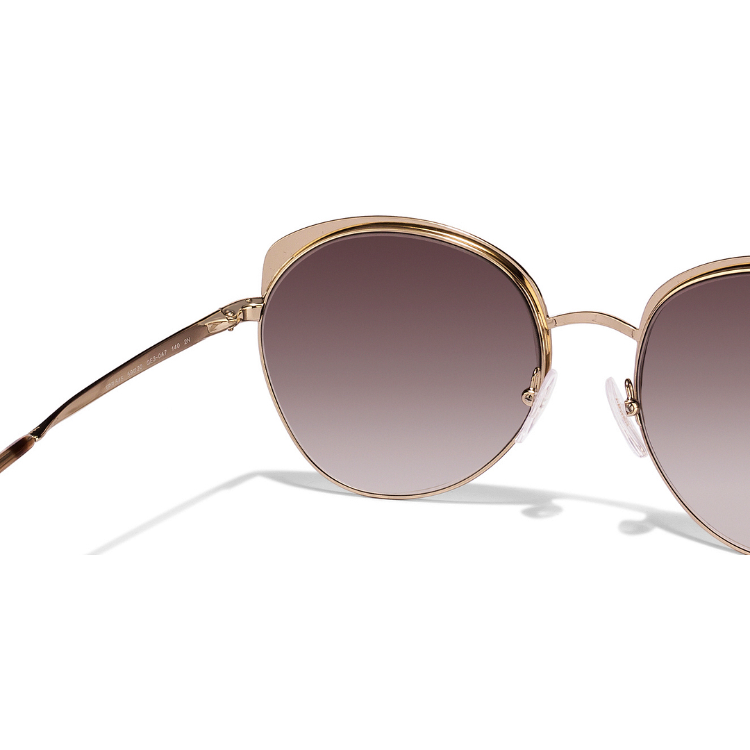 BRANDED Gold Full Rim Round left side