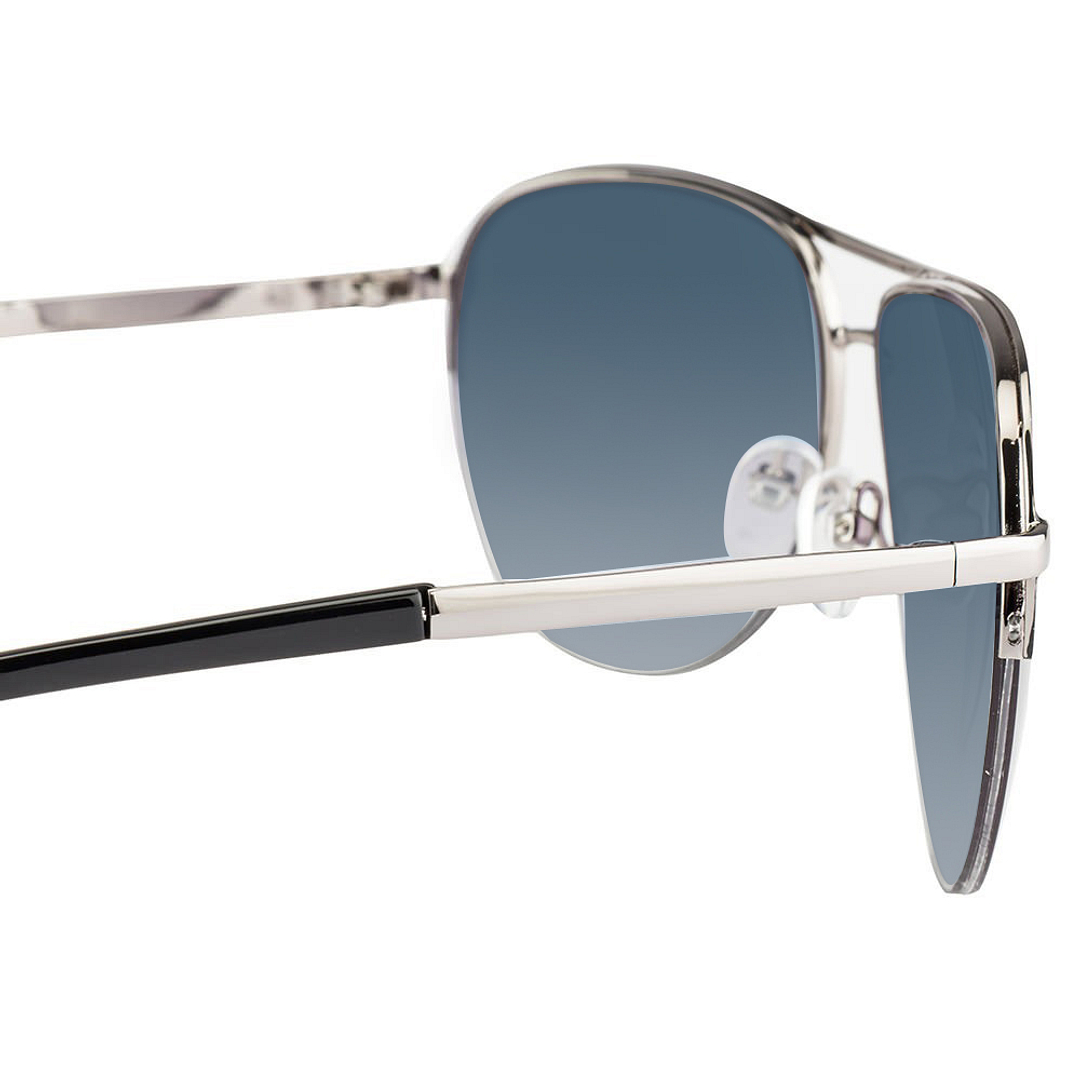 Vincent Chase Online Gunmetal Half Rim Aviator left side