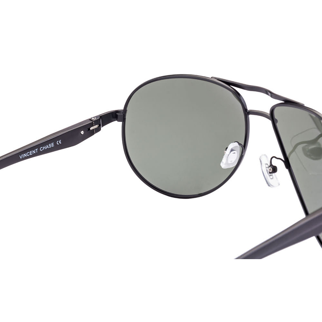 Vincent Chase Online Black Full Rim Aviator left side