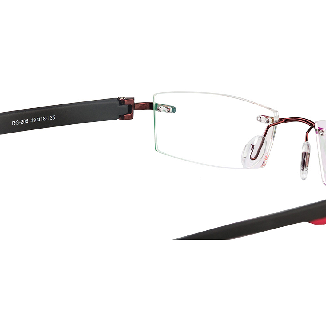 Lenskart Air Online Black Rimless Rectangle left side