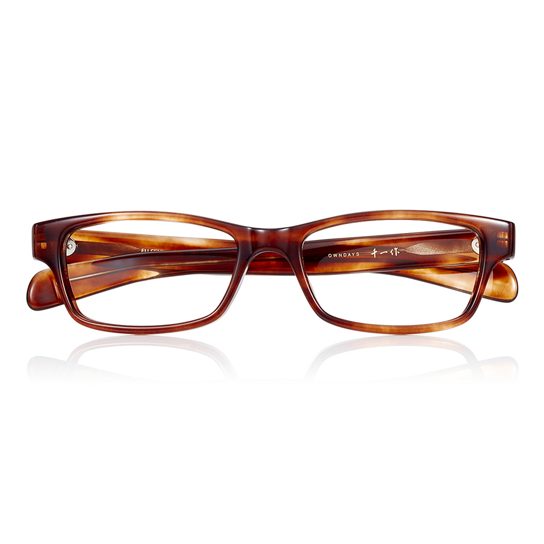 Senichisaku Light Brown Full Rim Rectangle right side