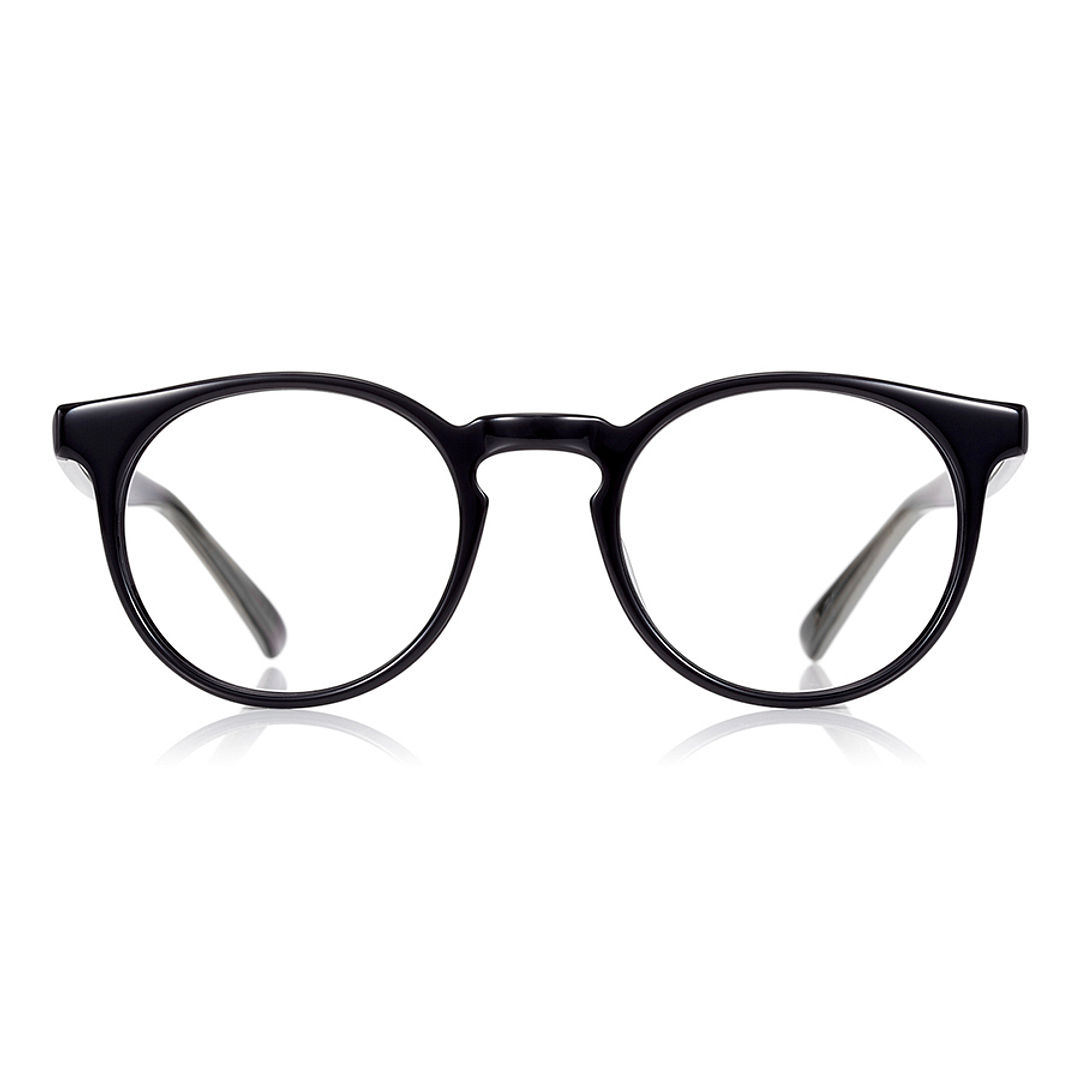 Senichisaku Black Full Rim Boston right side