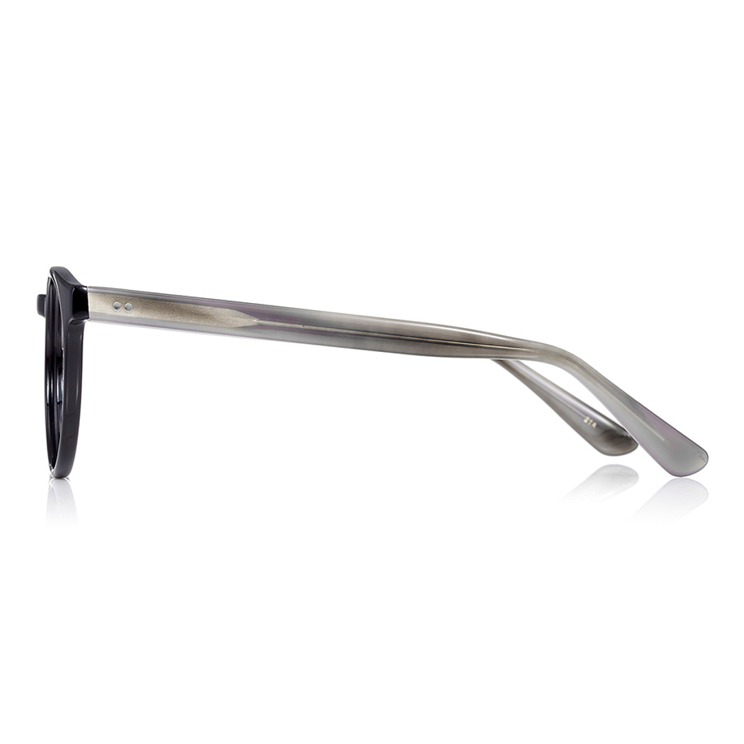 Senichisaku Black Full Rim Boston left side