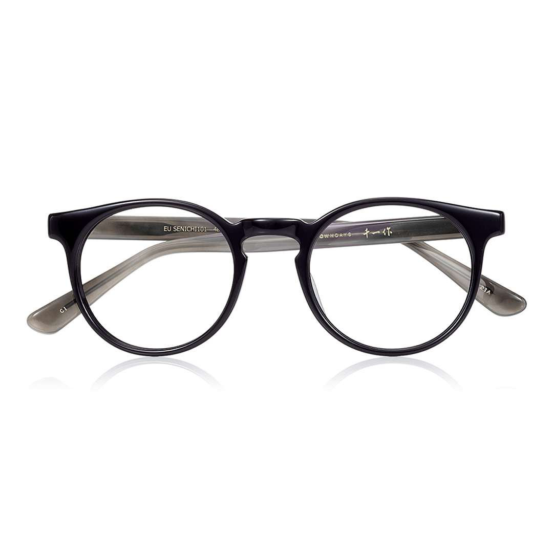 Senichisaku Black Full Rim Boston right side