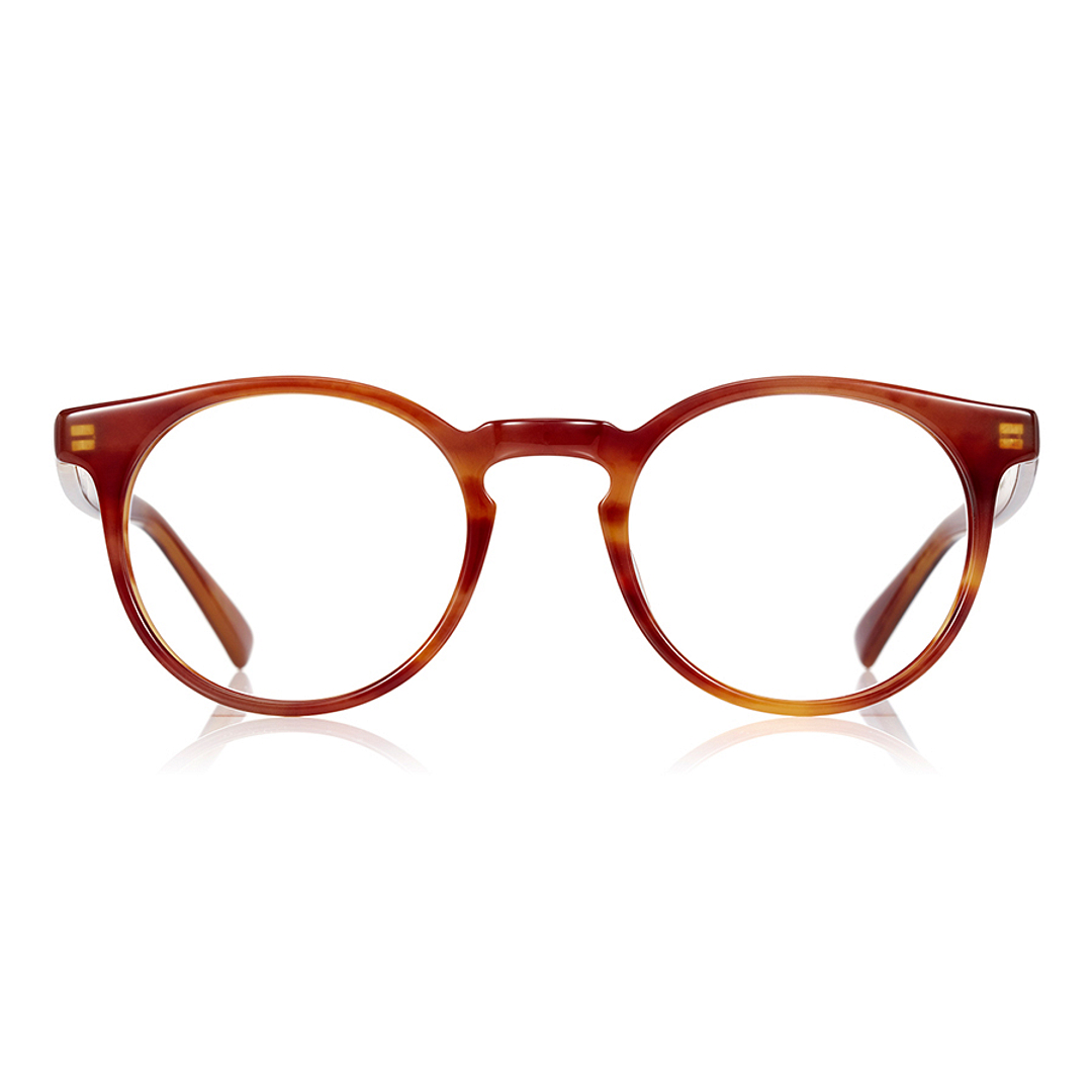 Senichisaku Light Brown Full Rim Boston right side