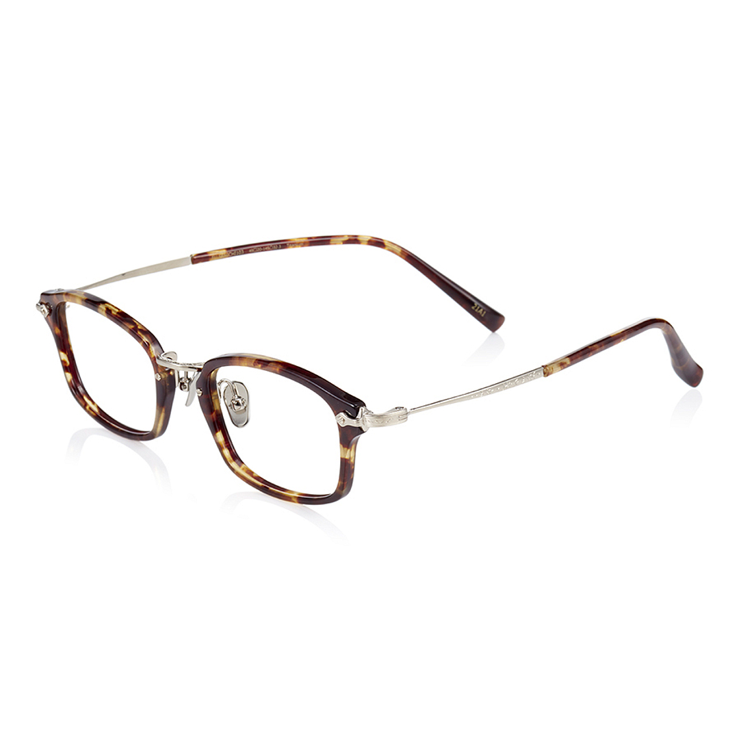Senichisaku Light Brown Full Rim Rectangle left side