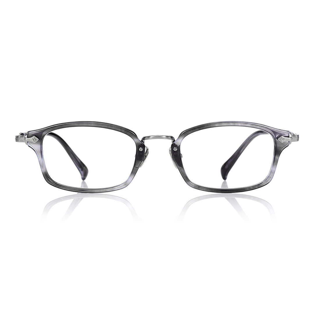 Senichisaku Light Gray Full Rim Rectangle right side