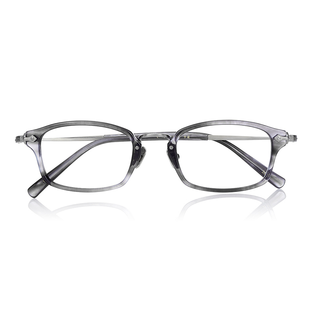 Senichisaku Light Gray Full Rim Rectangle right side