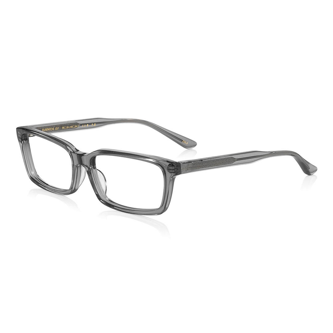 Senichisaku Light Gray Full Rim Rectangle left side