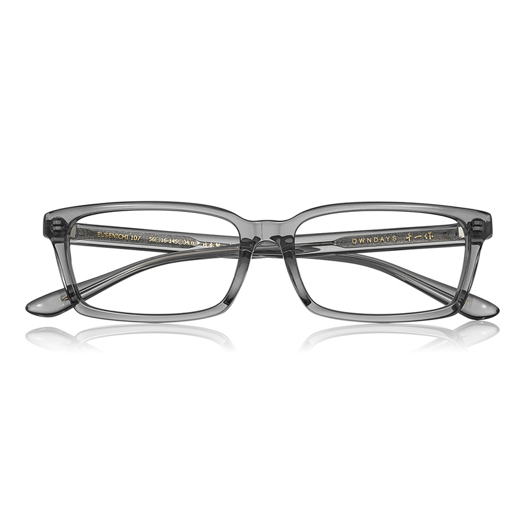 Senichisaku Light Gray Full Rim Rectangle right side