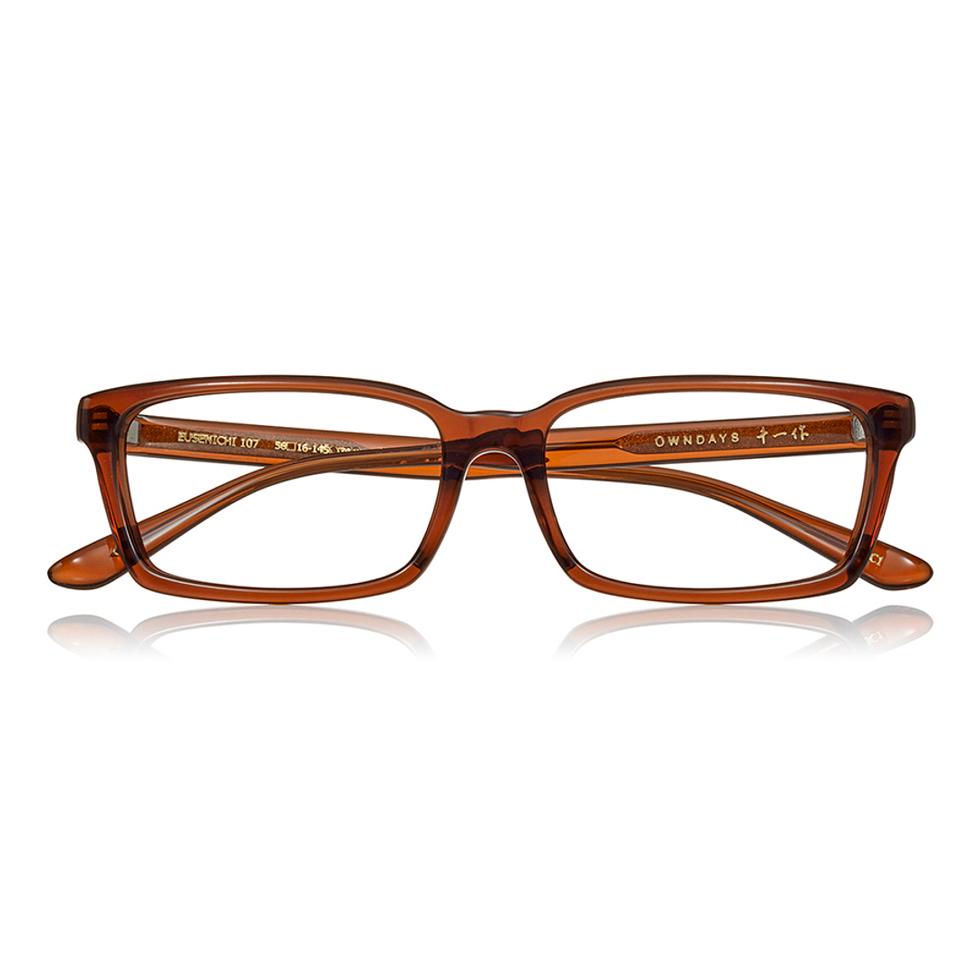 Senichisaku Light Brown Full Rim Rectangle right side