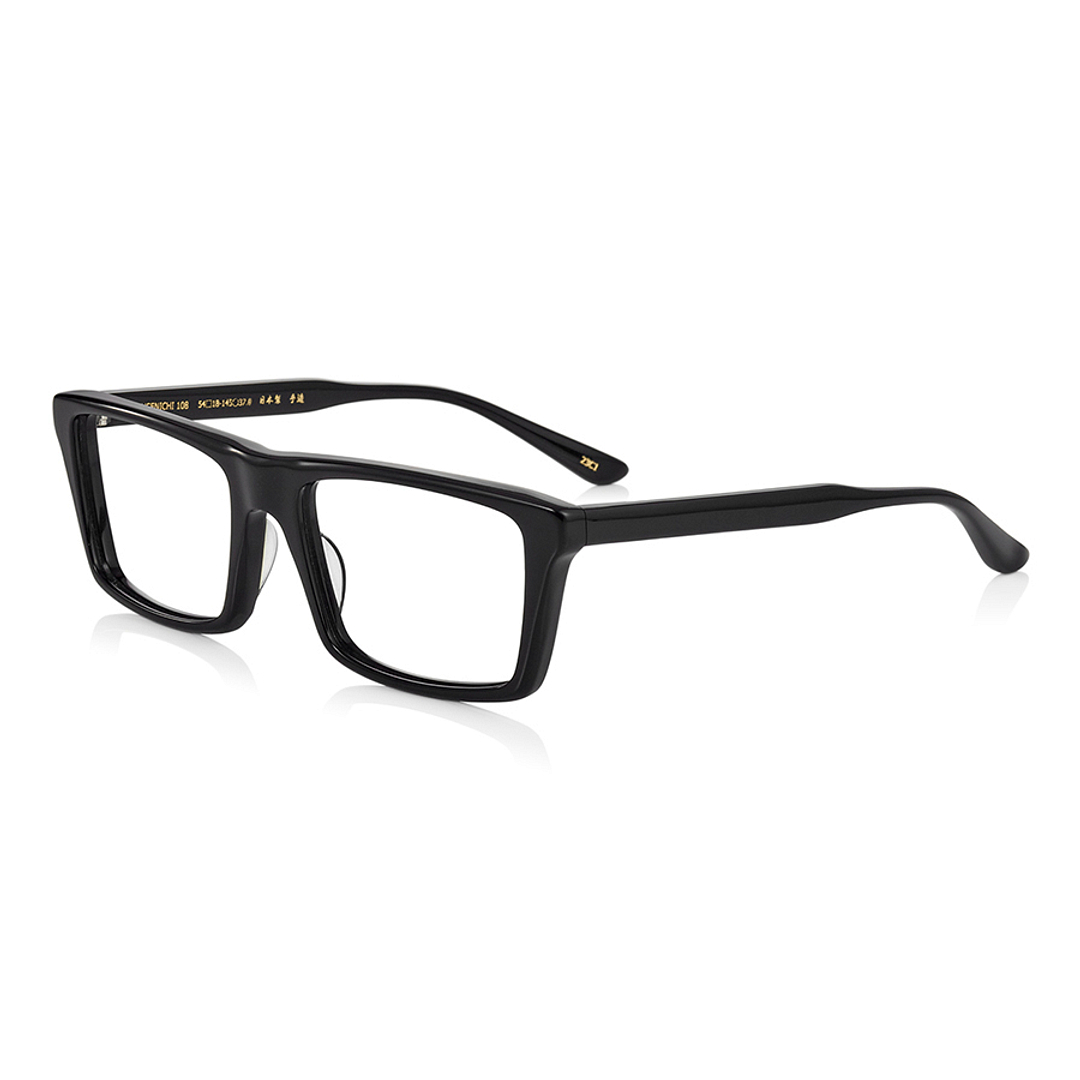 Senichisaku Black Full Rim Rectangle left side