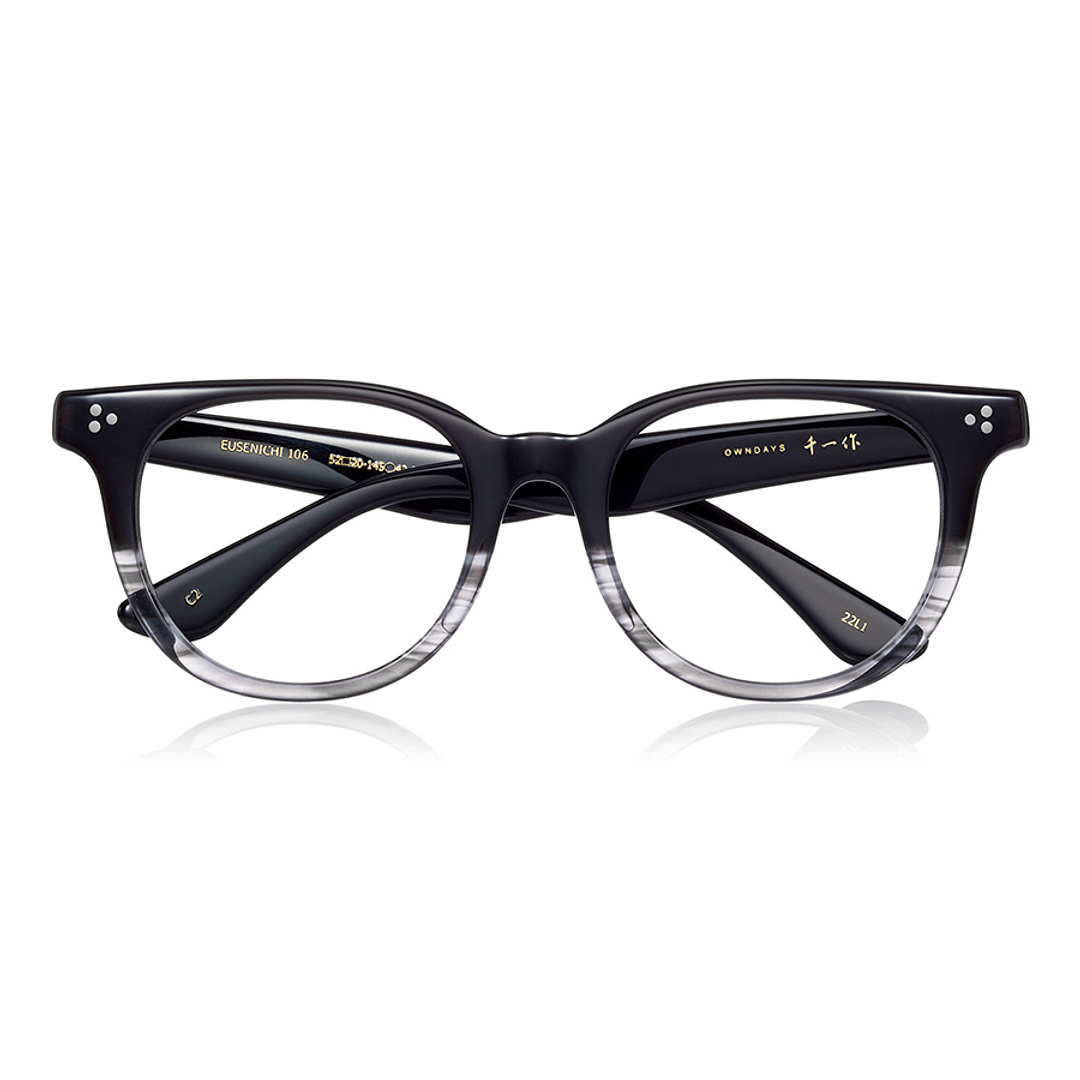 Senichisaku Light Gray Full Rim Boston right side