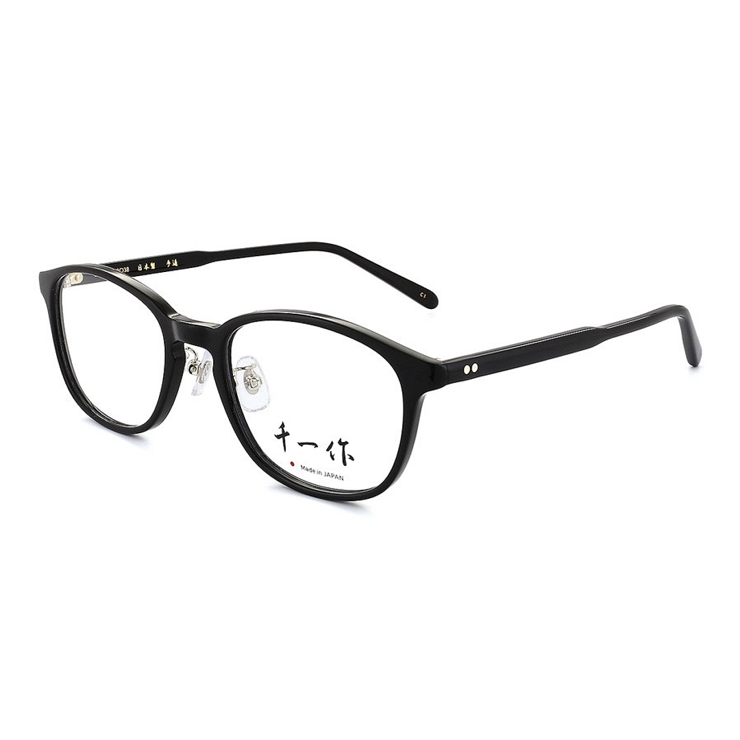 Senichisaku Black Full Rim Rectangle left side