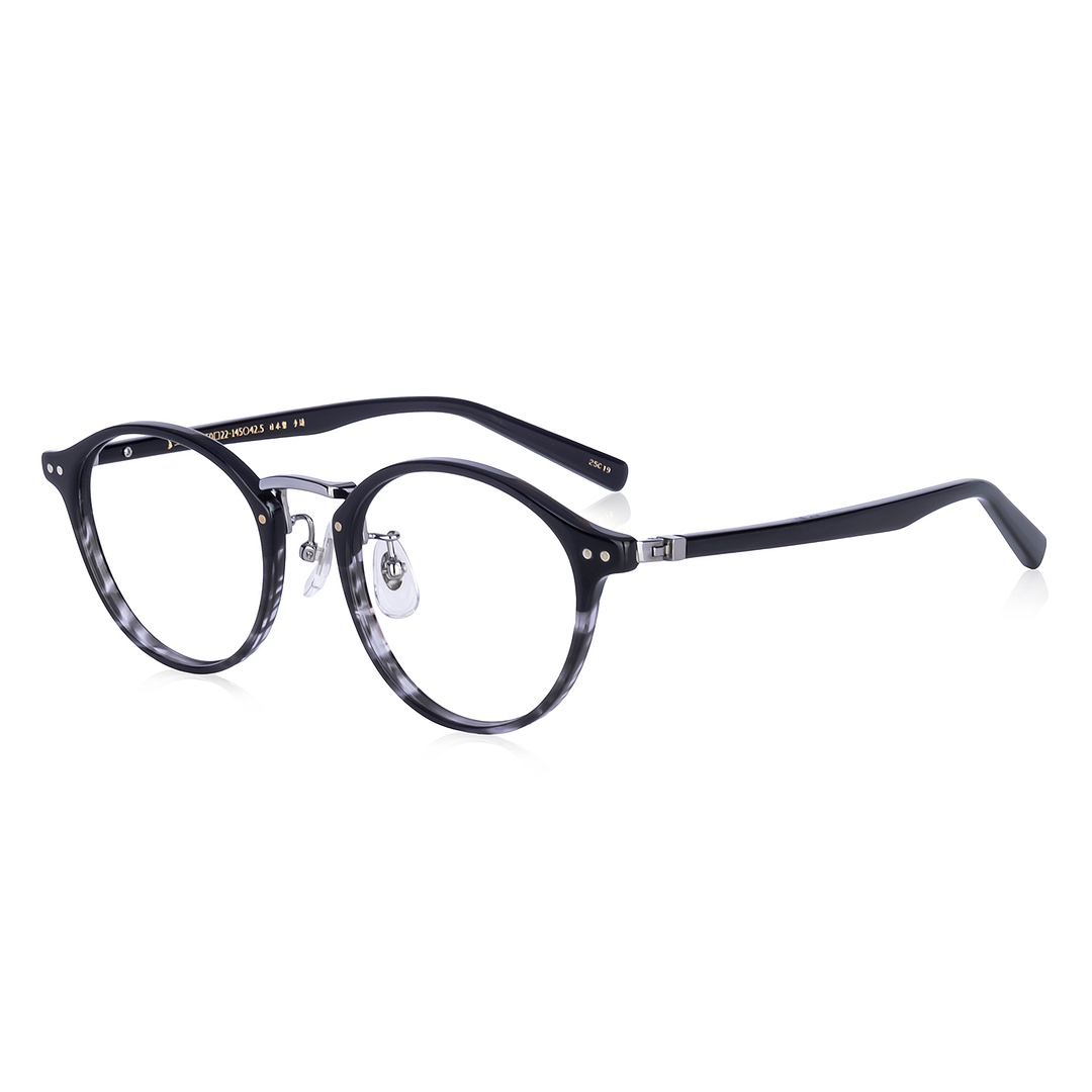 Senichisaku Black Full Rim Boston left side