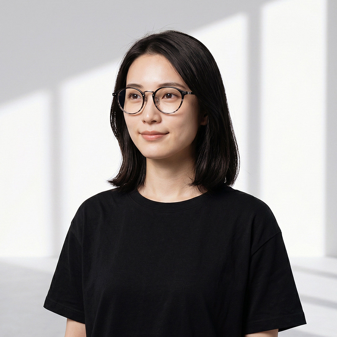 Senichisaku Black Full Rim Boston left side
