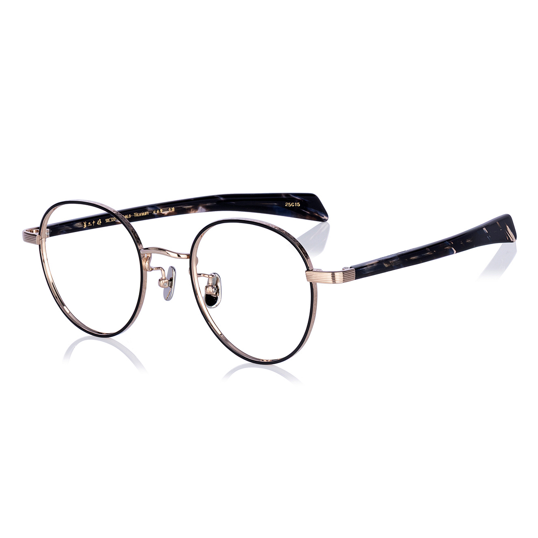 Senichisaku Black Full Rim Boston left side