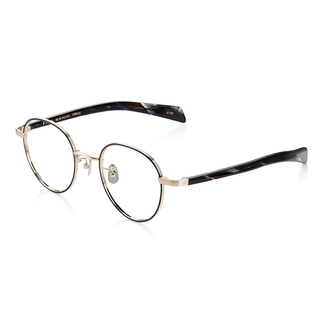 Senichisaku Black Full Rim Boston left side