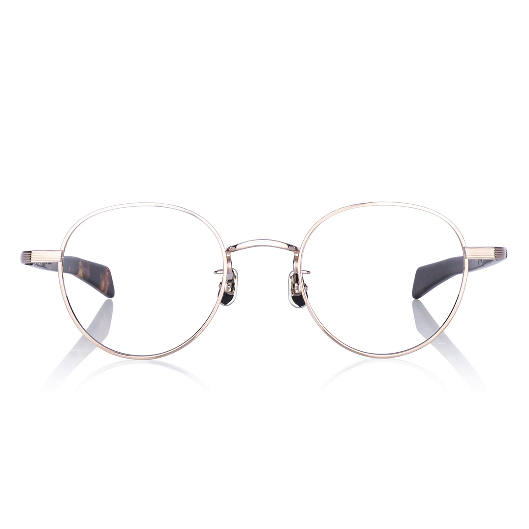 Senichisaku Gold Full Rim Boston right side