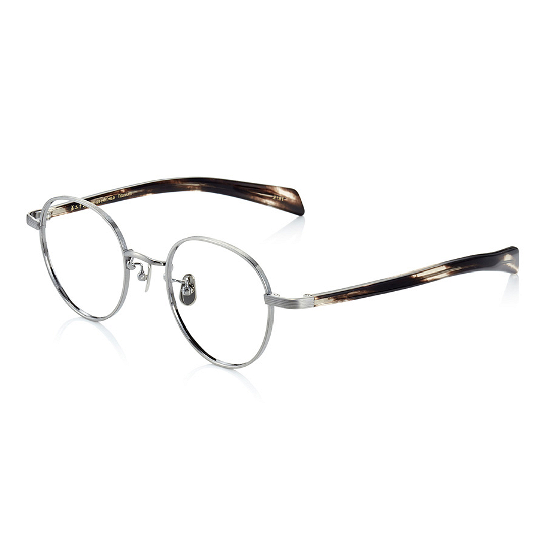 Senichisaku Mid Gunmetal Full Rim Boston left side