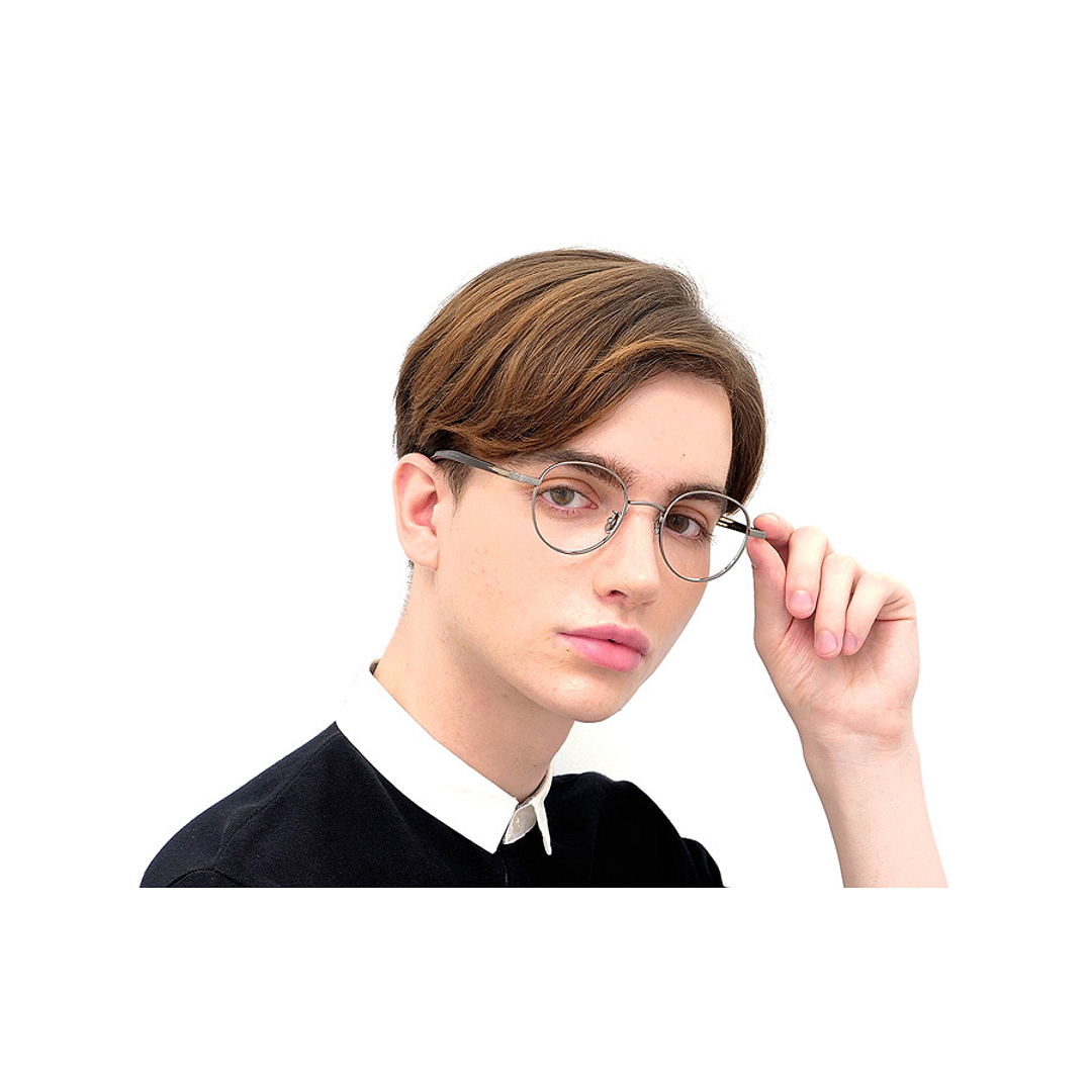 Senichisaku Mid Gunmetal Full Rim Boston left side