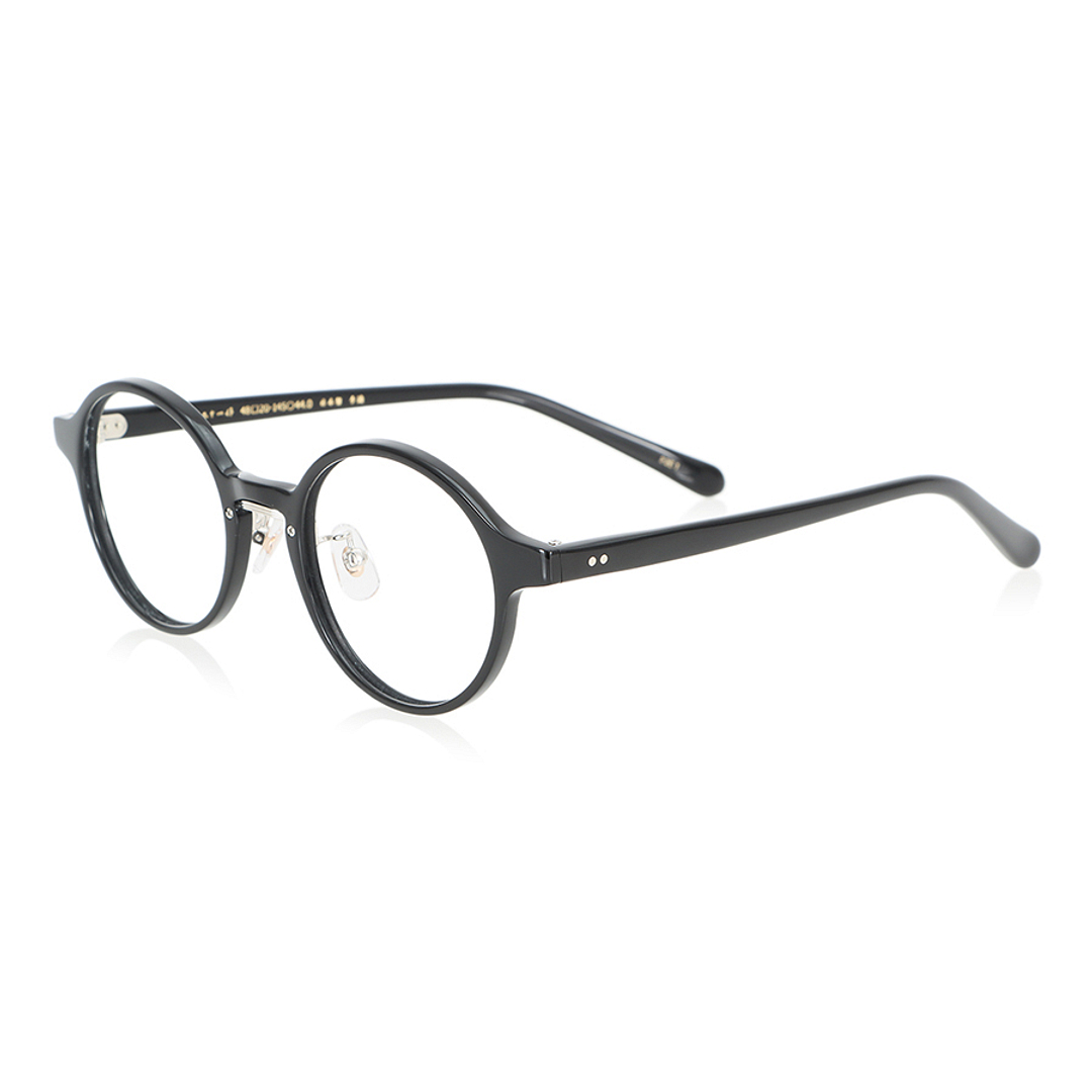 Senichisaku Black Full Rim Round left side