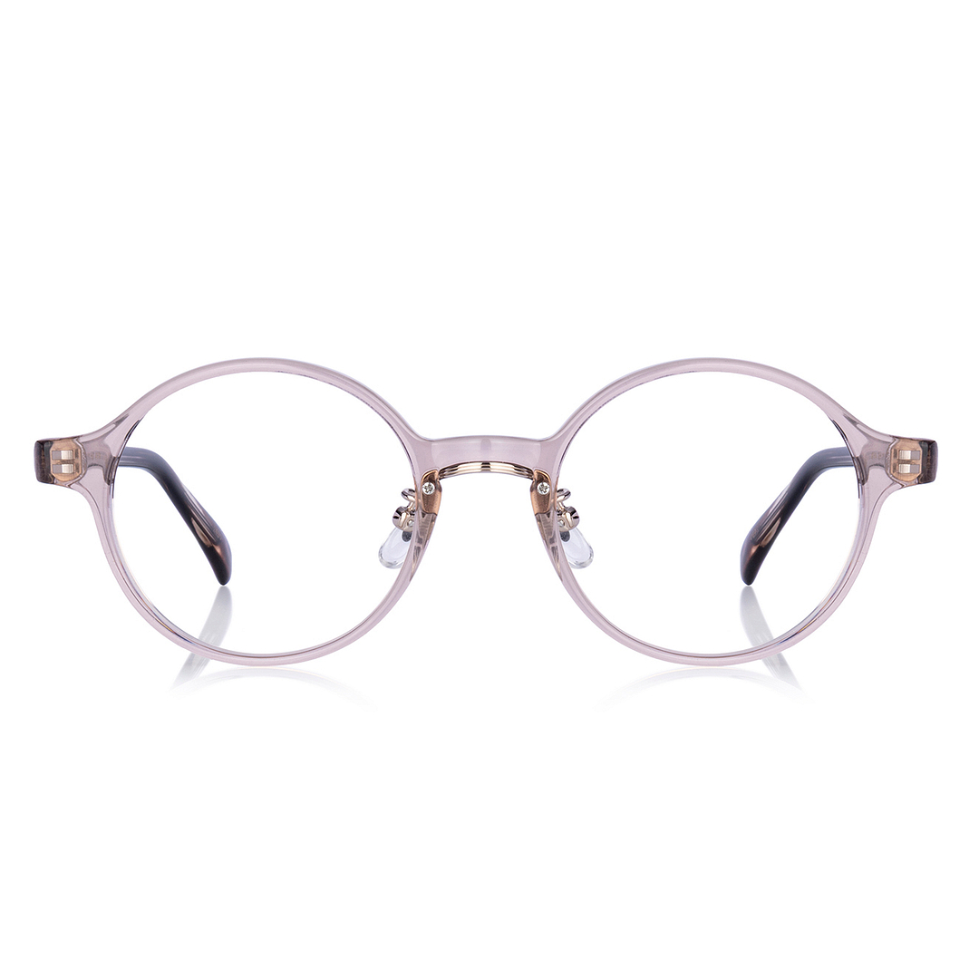 Senichisaku Light Brown Full Rim Round right side