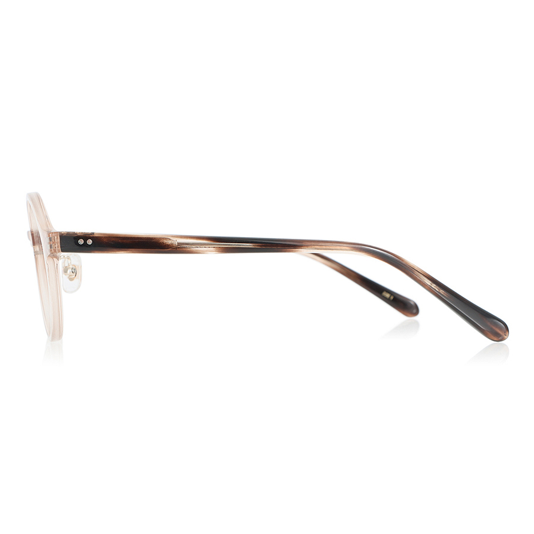 Senichisaku Light Brown Full Rim Round left side