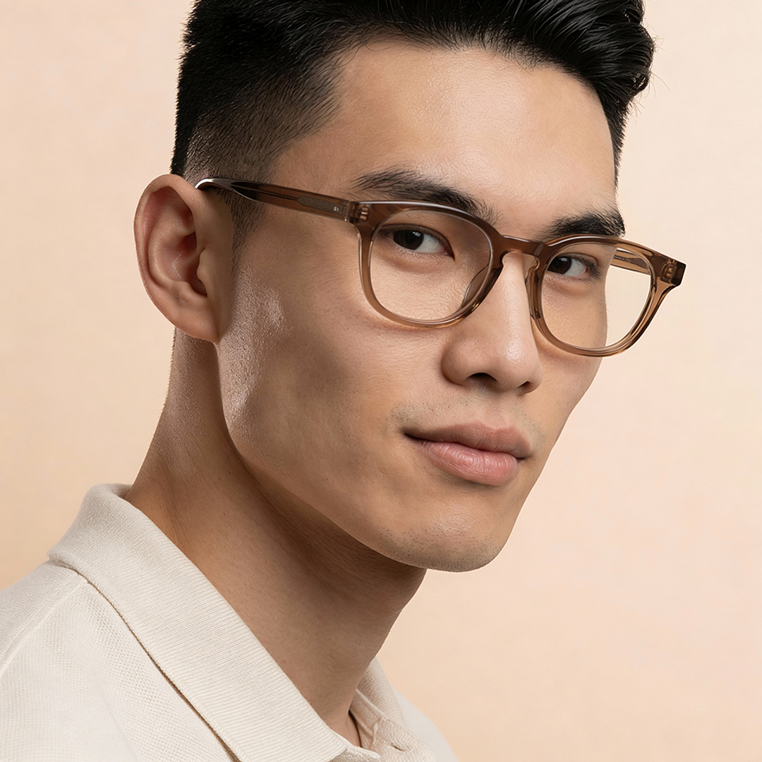 Senichisaku Light Brown Full Rim Wellington left side