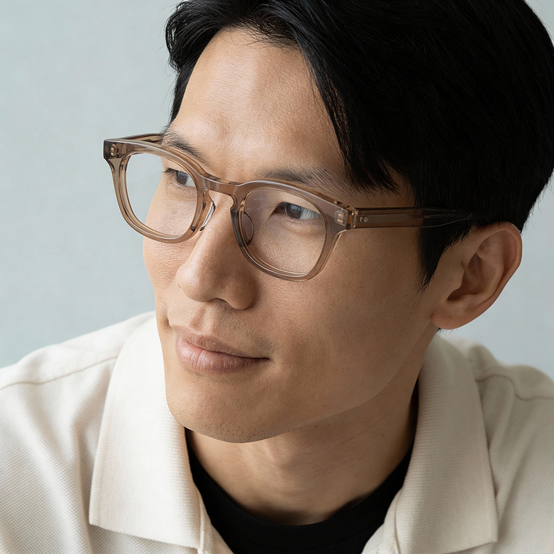 Senichisaku Light Brown Full Rim Wellington right side