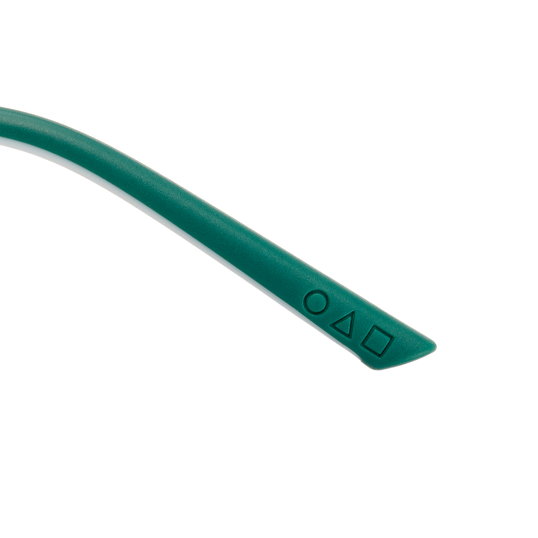 SQUID GAME × OWNDAYS Green Full Rim Rectangle left side