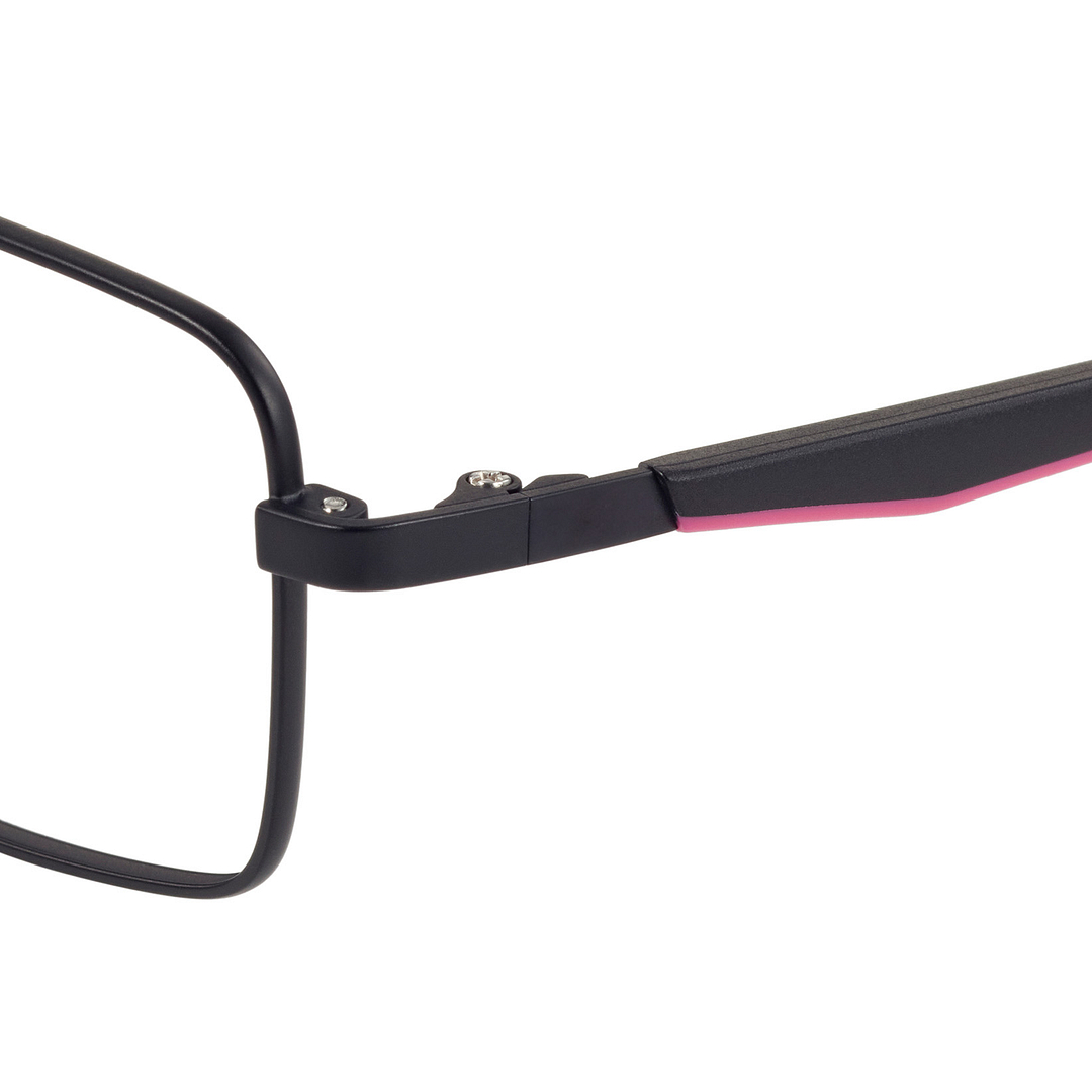 SQUID GAME × OWNDAYS Matte Black Full Rim Rectangle left side