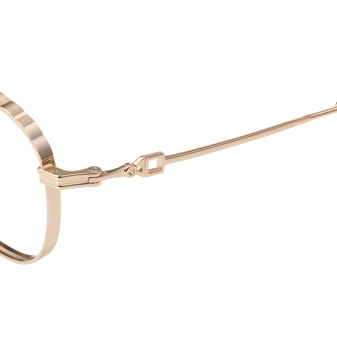 SQUID GAME × OWNDAYS Gold Full Rim Boston left side