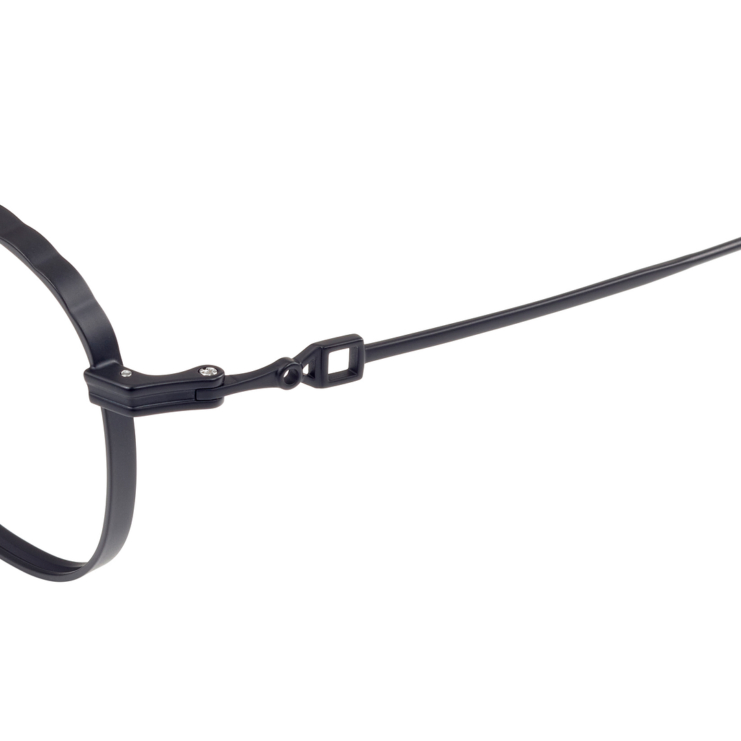 SQUID GAME × OWNDAYS Matte Black Full Rim Boston left side