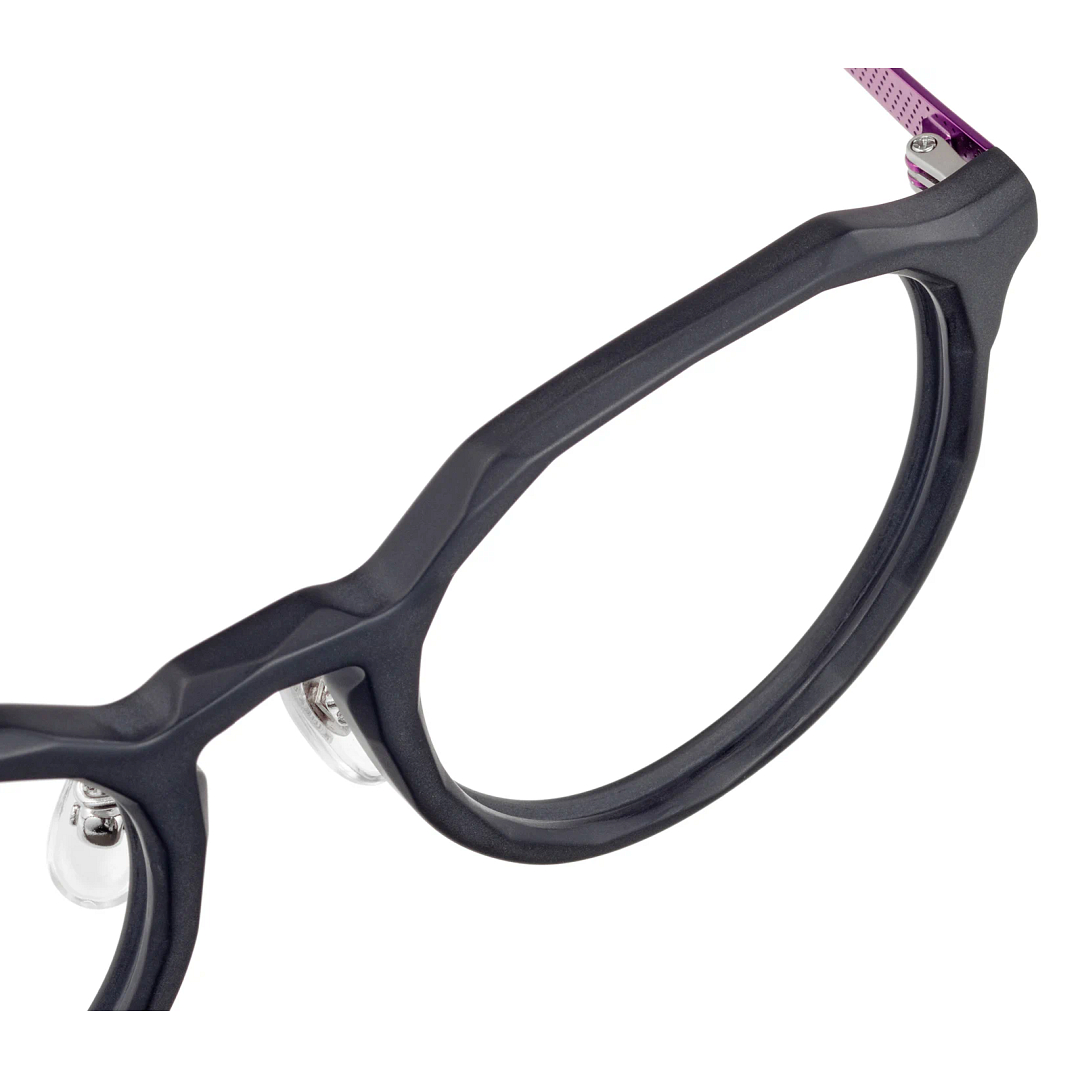 SQUID GAME × OWNDAYS Matte Black Full Rim Boston right side