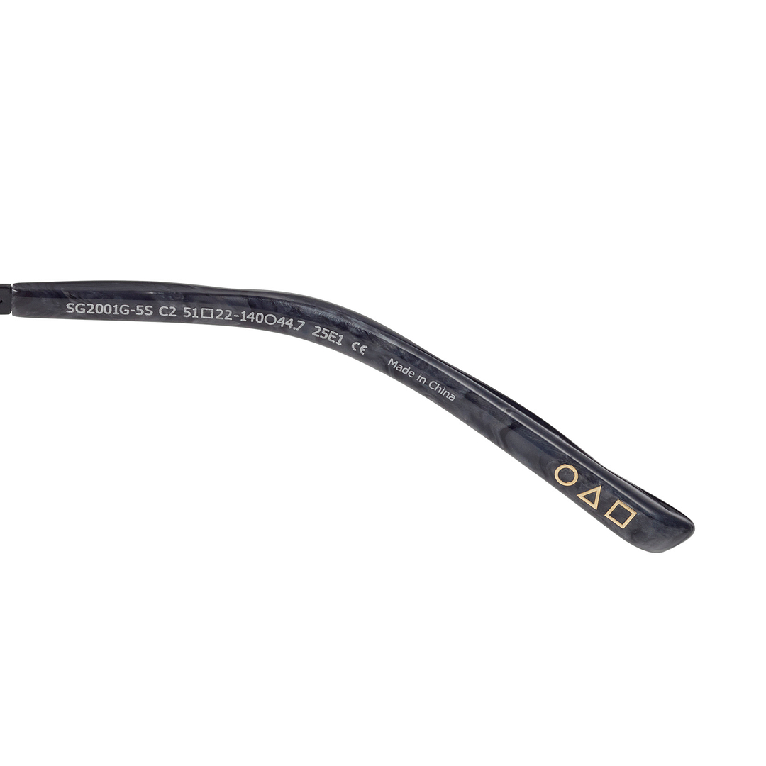 SQUID GAME × OWNDAYS Black Full Rim Boston right side