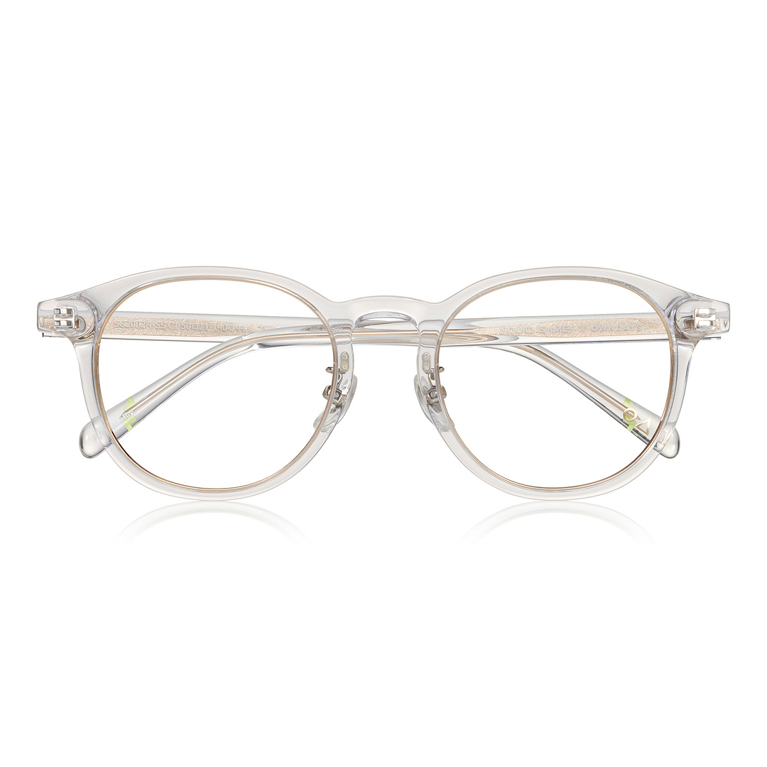 SQUID GAME × OWNDAYS Clear Full Rim Boston right side