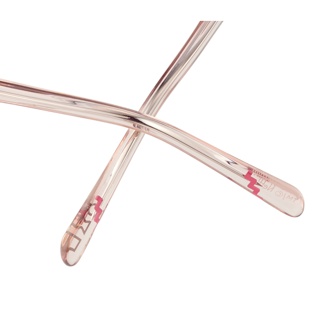 SQUID GAME × OWNDAYS Clear Pink Full Rim Boston right side