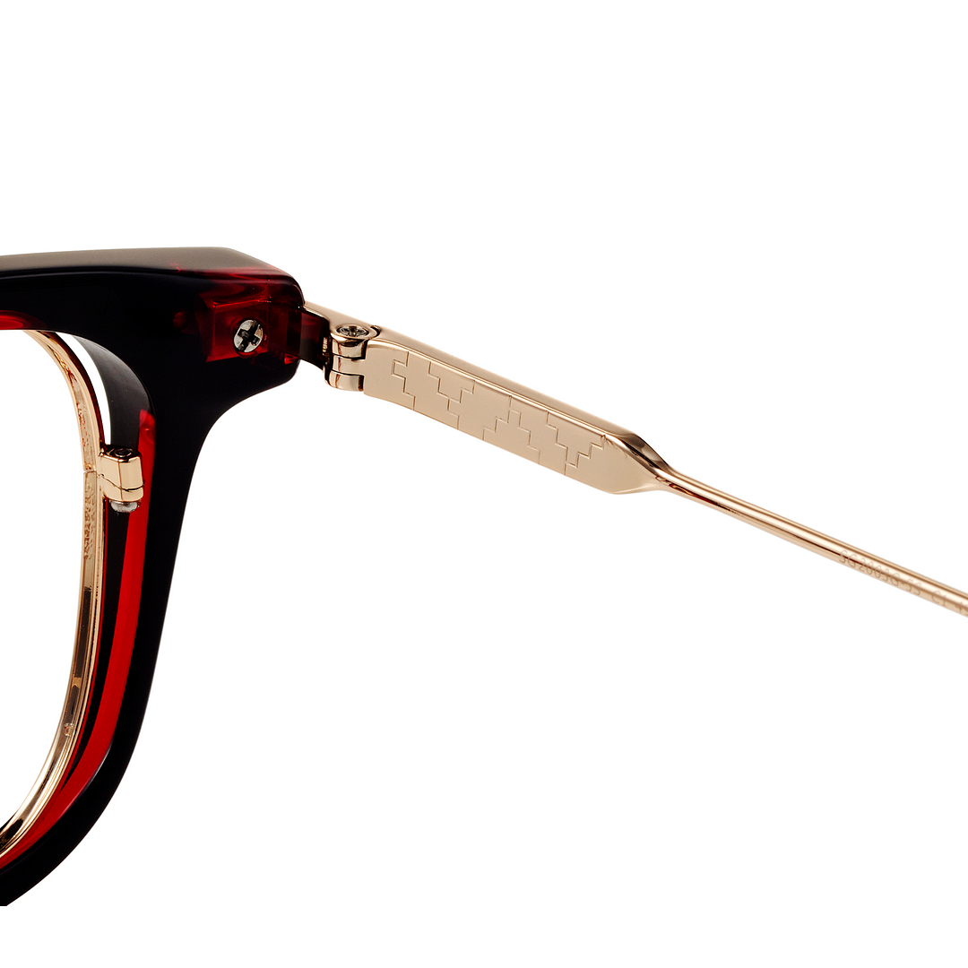 SQUID GAME × OWNDAYS Black Full Rim Wellington left side