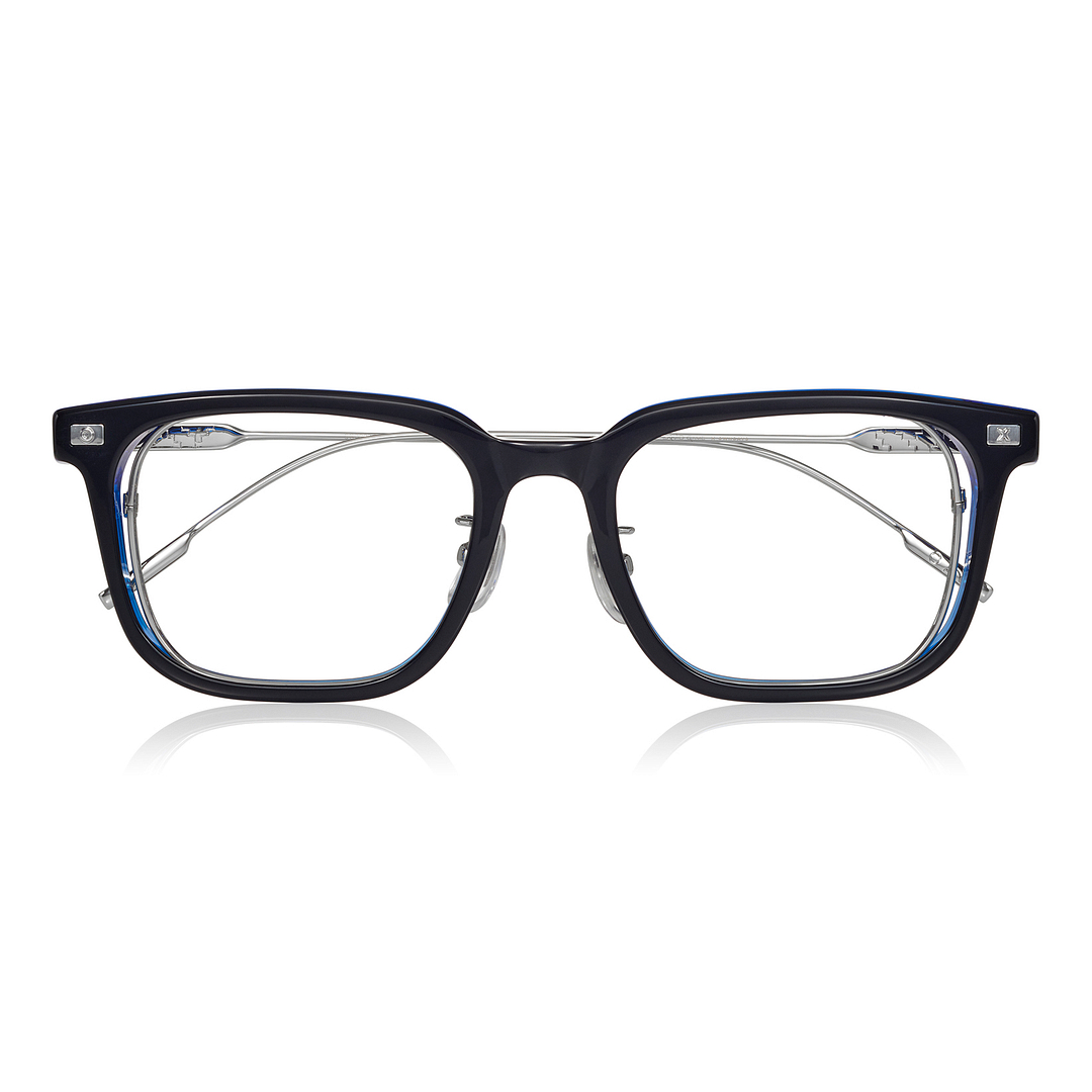 SQUID GAME × OWNDAYS Black Full Rim Wellington right side