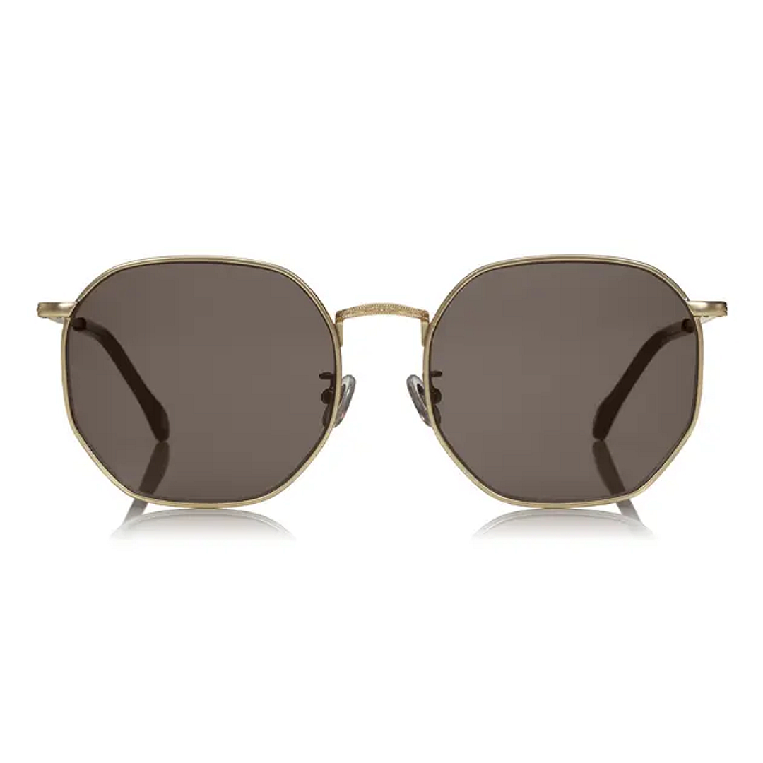 OWNDAYS | SUN Matte Gold Full Rim Wellington left side