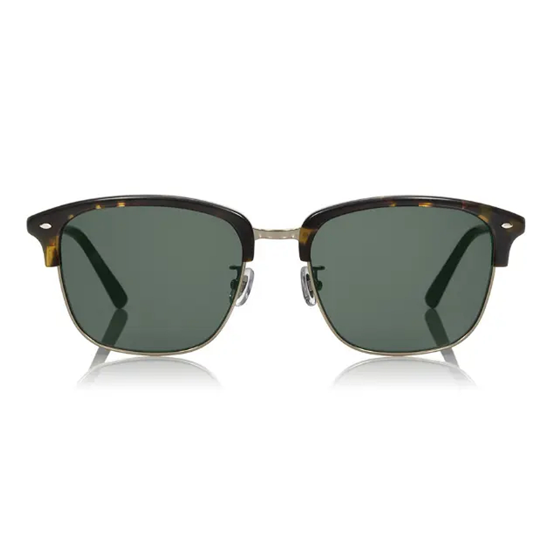 OWNDAYS | SUN Brown Demi Half Rim Browline left side