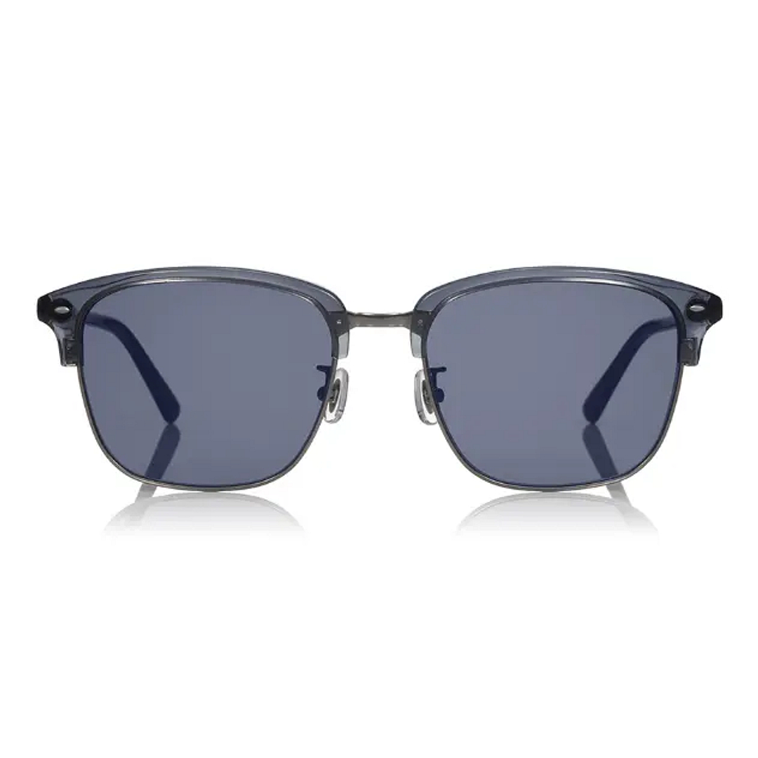 OWNDAYS | SUN Blue Half Rim Browline left side