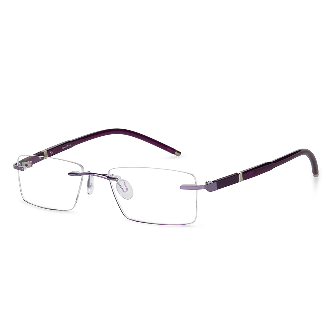 Lenskart Air Online Purple Rimless Rectangle left side