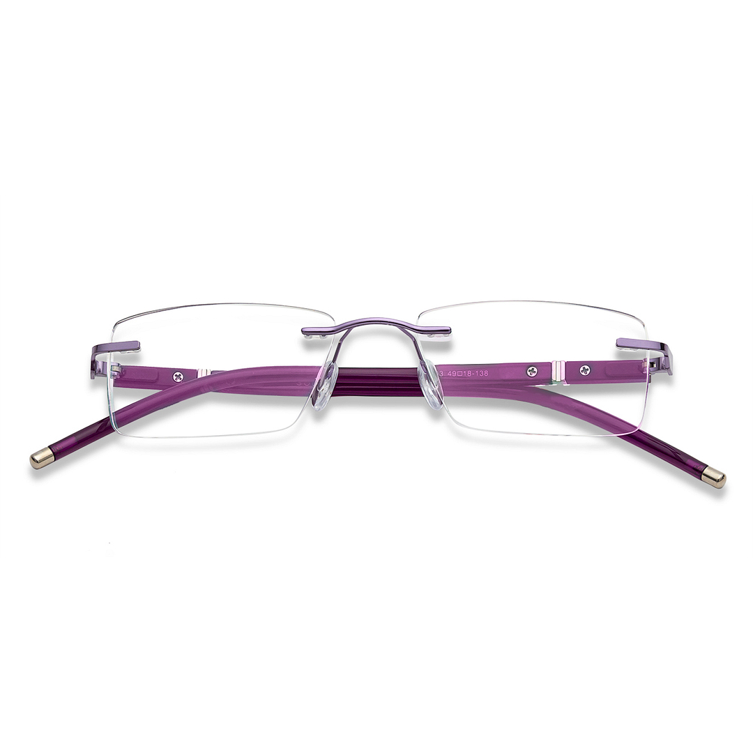 Lenskart Air Online Purple Rimless Rectangle right side