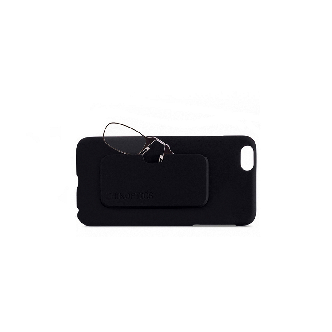 ThinOptics Black Full Rim Rectangle ThinOptics With Iphone 6S Plus Cover Reading    Only For  2 00 Power left side