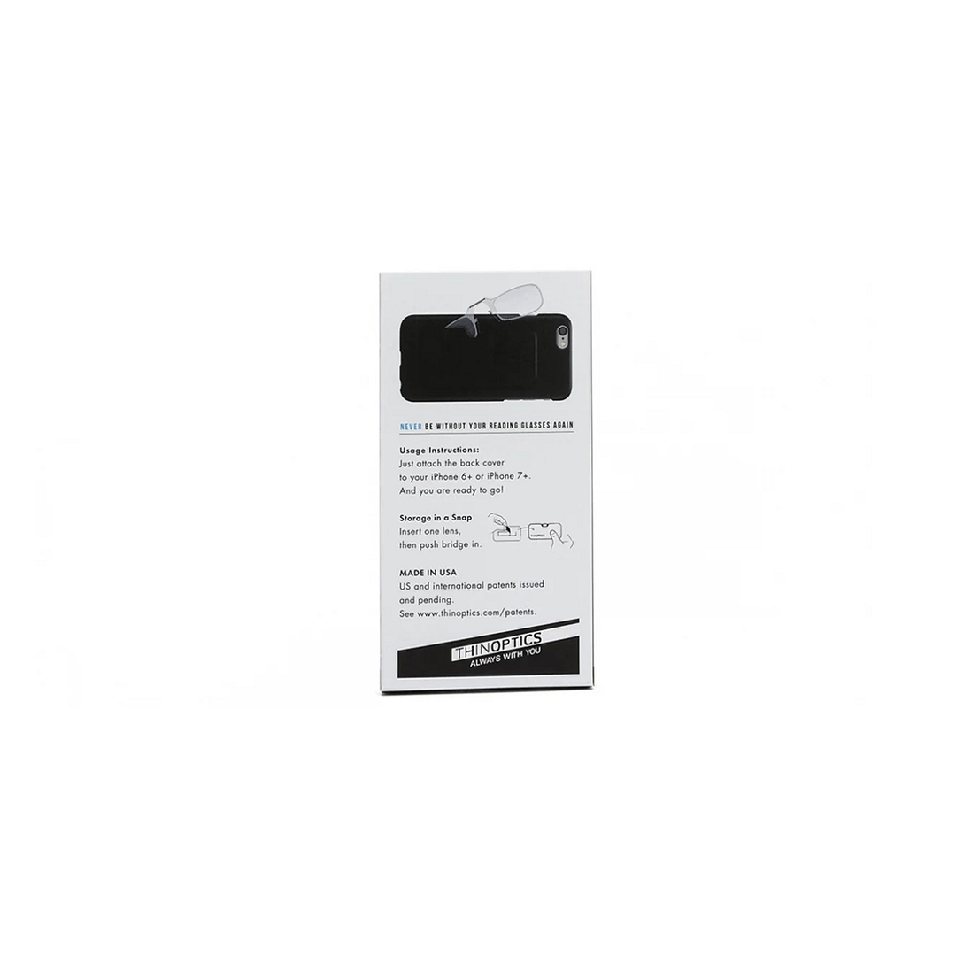ThinOptics Black Full Rim Rectangle ThinOptics With Iphone 6S Plus Cover Reading    Only For  2 00 Power left side