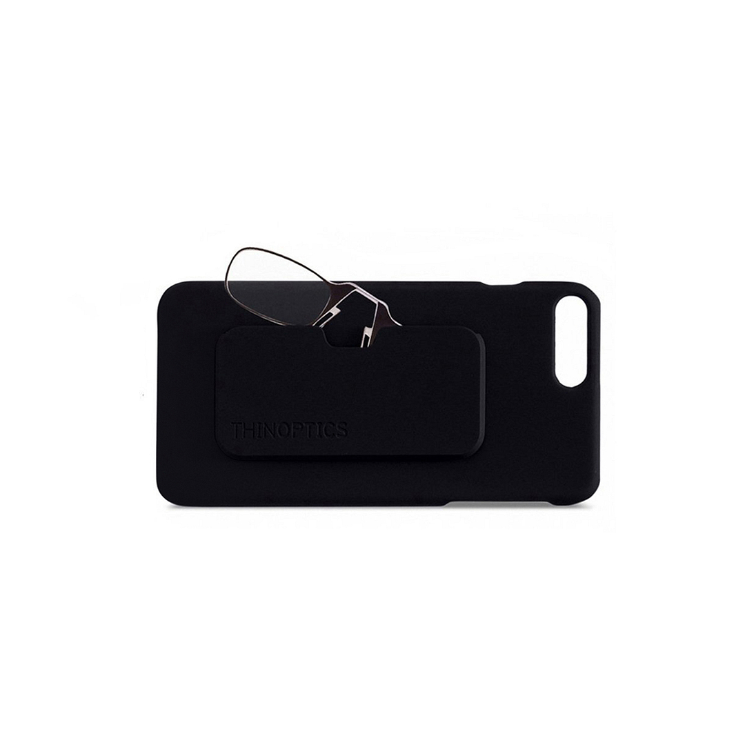 ThinOptics Black Full Rim Rectangle Thinoptics With IPhone 7 Cover Reading Only For 2 5 Power right side